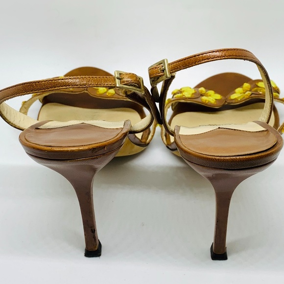 Jimmy Choo Brown Embellished Slingback Sandals - Picture 2 of 16